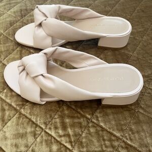 NIB-Stuart Weitzman Vacay 35 Block Slide in Rosewater; Size: 6.5; 37